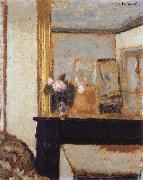 Edouard Vuillard Blomvas on the mantelpiece Germany oil painting artist